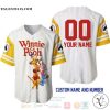 Personalized Pooh Tigger Piglet Eeyore All Over Print Pinstripe White Baseball jersey