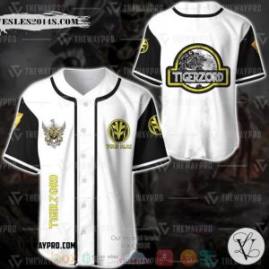 Personalized Power Rangers Mighty Morphin Tigerzord Custom Baseball Jersey
