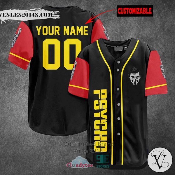 Personalized Psycho Alfred Hitchcock Baseball Jersey
