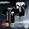 Personalized Punisher Skull Symbol Distressed Custom Baseball Jersey