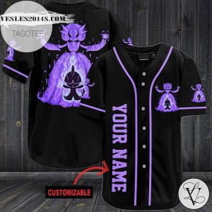 Personalized Purple Pokemon Baseball Jersey – Black