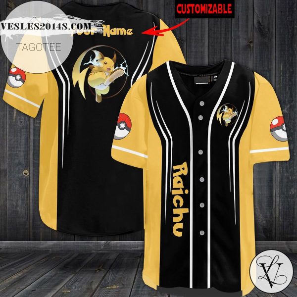 Personalized Raichu Baseball Jersey