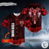 Personalized Red Baphomet Evil Skull Custom Baseball Jersey