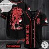 Personalized Red Pokemon Baseball Jersey – Black