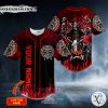 Personalized Red The Hunt Ghost Racer Skull Custom Baseball Jersey