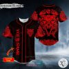 Personalized Red Wolf Power Viking Tattoo Custom Baseball Jersey