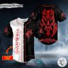 Personalized Red Wolf Viking Custom Baseball Jersey