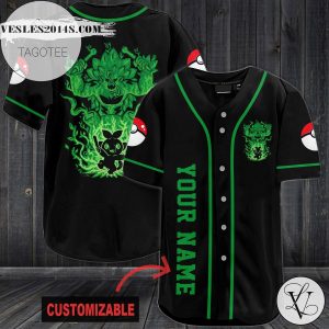Personalized Rillaboom Baseball Jersey – Black
