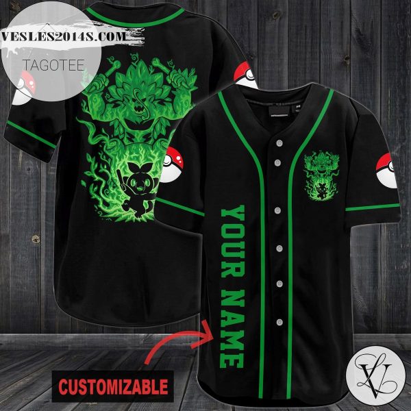 Personalized Rillaboom Baseball Jersey – Black
