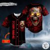 Personalized Roses Blast Skull Custom Baseball Jersey