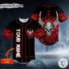 Personalized Roses Winged Skull Custom Baseball Jersey