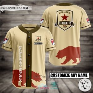 Personalized Sacramento Republic Custom Baseball Jersey
