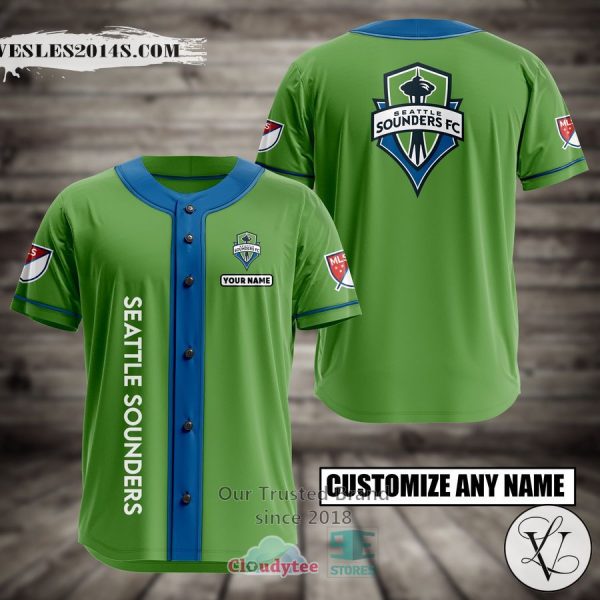 Personalized Seattle Sounders Custom Baseball Jersey