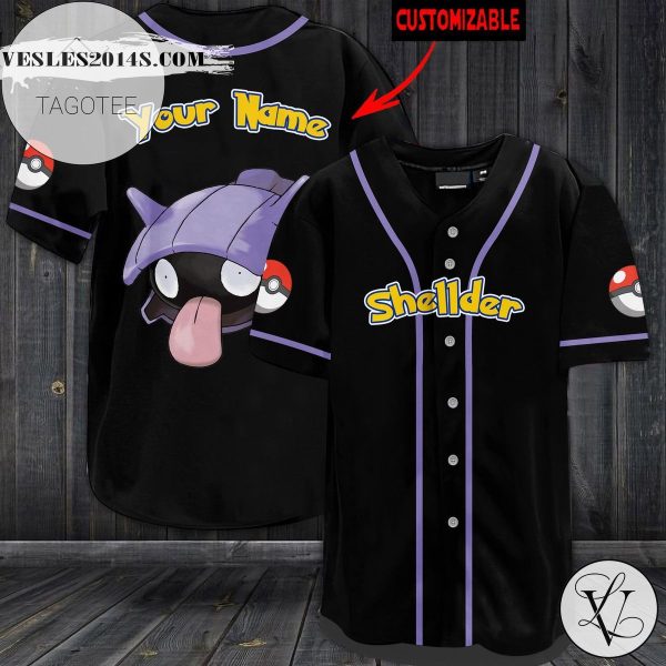 Personalized Shellder Baseball Jersey – Black