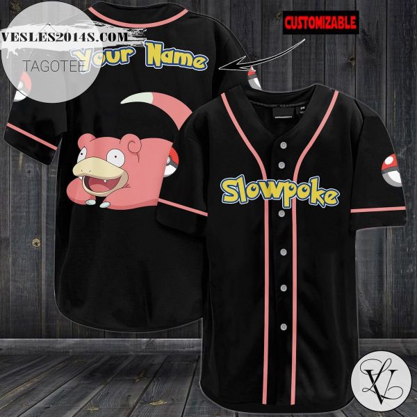 Personalized Slowpoke Baseball Jersey – Black