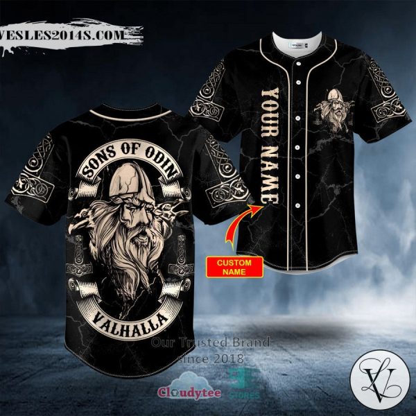 Personalized Son Of Odin Valhalla Viking Custom Baseball Jersey