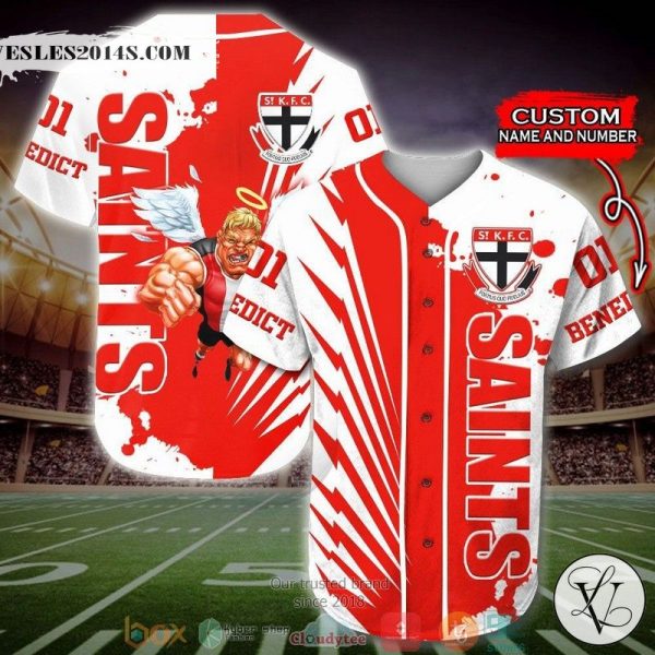 Personalized St Kilda Saints AFL Baseball Jersey Shirt