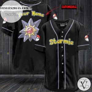 Personalized Starmie Baseball Jersey – Black
