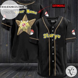 Personalized Staryu Baseball Jersey – Black