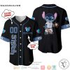 Personalized Stitch Playing Baseball Black Baseball Jersey