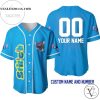 Personalized Stitch The Catcher All Over Print Baseball Jersey – Blue