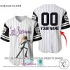 Personalized Striped Jack Skellington Baseball Jersey