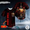 Personalized Sword Broken Winged Skull Custom Baseball Jersey