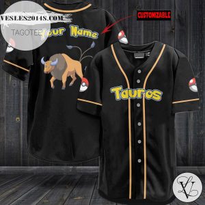 Personalized Tauros Baseball Jersey – Black