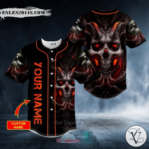 Personalized The Hollow King Corrupter Skull Custom Baseball Jersey