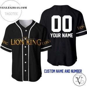 Personalized The Lion King All Over Print Baseball Jersey – Black