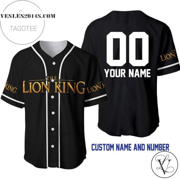 Personalized The Lion King All Over Print Baseball Jersey – Black