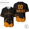 Personalized The Lion King Iconic Scene All Over Print Baseball Jersey – Black