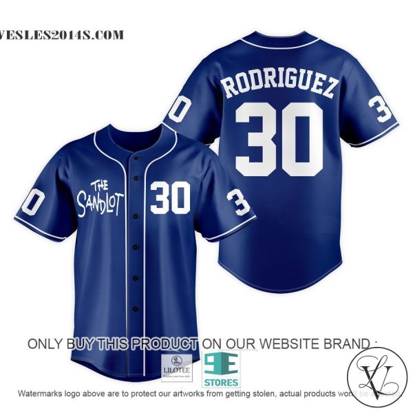 Personalized The Sandlot Blue Baseball Jersey
