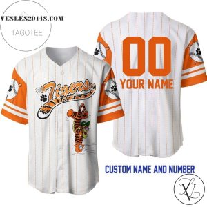 Personalized Tigger Tiger Winnie The Pooh All Over Print Pinstripe Baseball Jersey – White