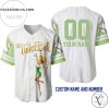 Personalized Tinker Bell All Over Print Pinstripe Baseball Jersey – White