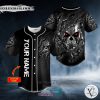 Personalized Tribal Metal Scratch Skull Custom Baseball Jersey