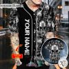 Personalized Tribal Tattoos Metal Skull Custom Baseball Jersey