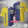 Personalized Twisted Tea yellow blue Custom Baseball Jersey