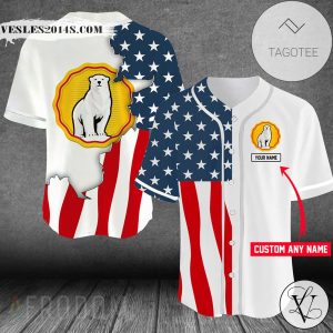 Personalized US Flag Bundaberg Baseball Jersey