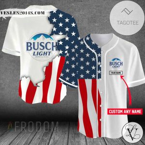 Personalized US Flag Busch Light Baseball Jersey