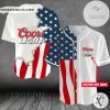 Personalized US Flag Coors Light Baseball Jersey