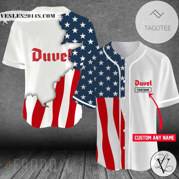 Personalized US Flag Duvel Baseball Jersey