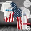 Personalized US Flag Natural Light Baseball Jersey