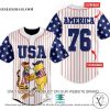 Personalized USA Winnie The Pooh Tigger striped Baseball Jersey