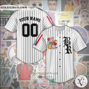 Personalized Un Verano Sin Ti Bad Bunny Striped Baseball Jersey
