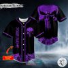 Personalized Violet Punisher Skull Custom Baseball Jersey