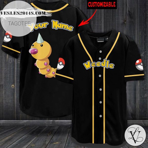 Personalized Weedle Baseball Jersey – Black