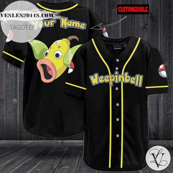 Personalized Weepinbell Baseball Jersey – Black