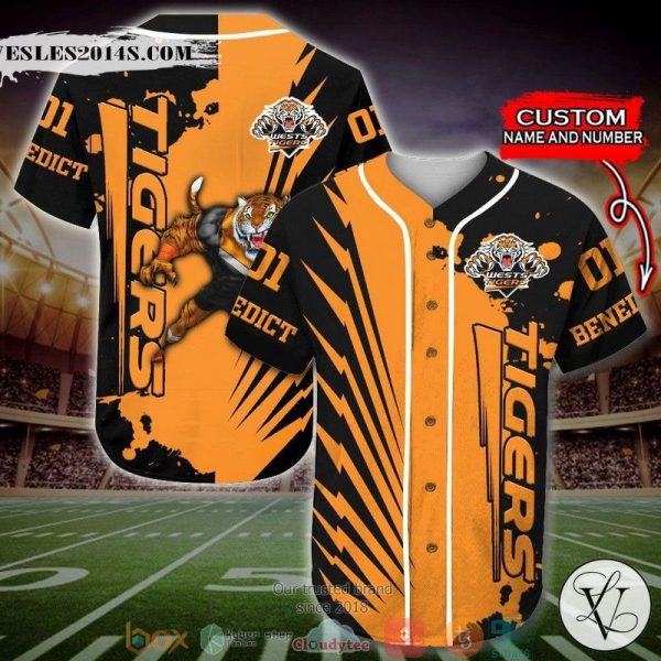 Personalized Wests Tigers NRL Baseball Jersey Shirt
