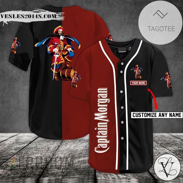 Personalized White Logo Captain Morgan Baseball Jersey